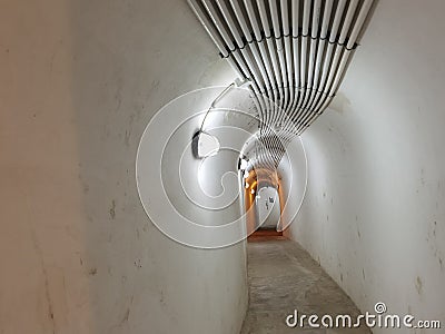 Portuguese Macao Peninsula Ancient Facilities Site Military Vestiges Tour Guia Hill Military Tunnels Museum Editorial Stock Photo