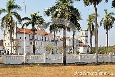 Portuguese St. Catherine Cathedral, Old Goa, India Stock Photo