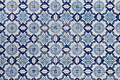 Portuguese tiles Azulejo Stock Photo