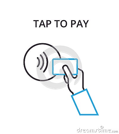 Pos terminal confirms contactless payment from credit card. NFC Payment illustration. Stock Photo