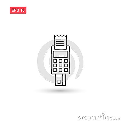 Pos terminal icon vector design isolated 4 Vector Illustration