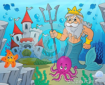 Poseidon theme image 3 Vector Illustration