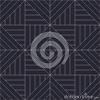 Posh Neat Classic Motif Outline Grid Seamless Pattern Vector Abstract Background Vector Illustration