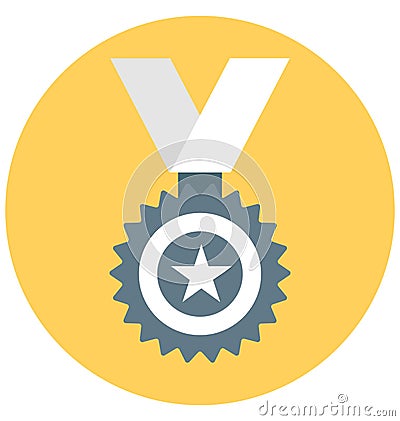 Position Badge Color Isolated Vector Icon That can be easily edit or modified. Stock Photo