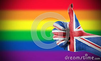 Positive attitude of Great Britain for LGBT community Stock Photo