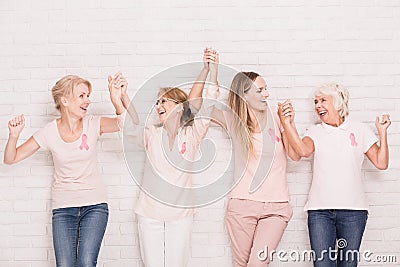 Positive cancer survivors Stock Photo