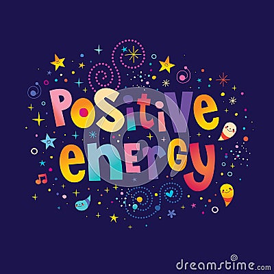 Positive energy Vector Illustration