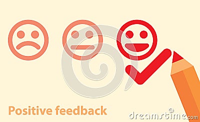 Positive feedback concept Vector Illustration