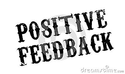 Positive Feedback rubber stamp Stock Photo