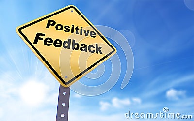 Positive feedback sign Stock Photo