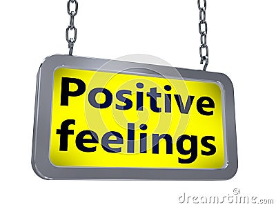 Positive feelings on billboard Stock Photo
