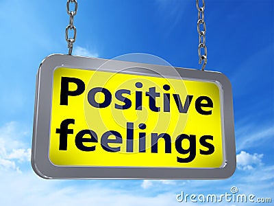 Positive feelings on billboard Stock Photo