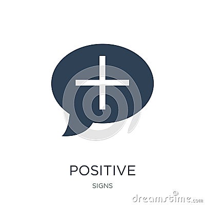 positive icon in trendy design style. positive icon isolated on white background. positive vector icon simple and modern flat Vector Illustration