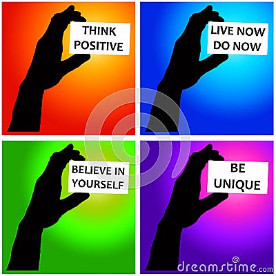 Positive messages Stock Photo