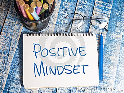 Positive Mindset, Motivational Words Quotes Concept Stock Photo