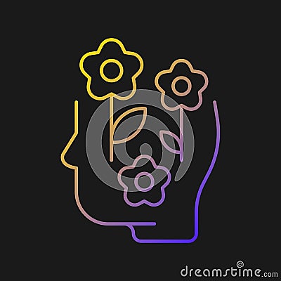 Positive mindset vector icon for dark theme Vector Illustration