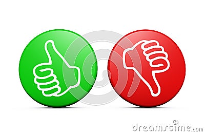 Positive Negative Customer Feedback Buttons Stock Photo