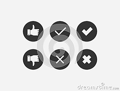 Positive and negative feedback collection Vector Illustration