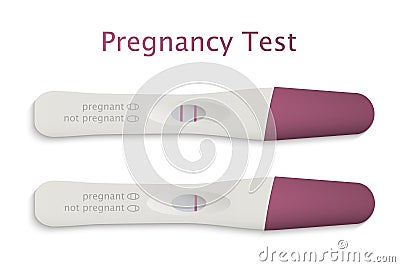 Positive and Negative Pregnancy Test Vector Illustration