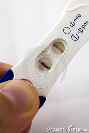 Positive pregnancy test Stock Photo