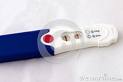 Positive pregnancy test Stock Photo
