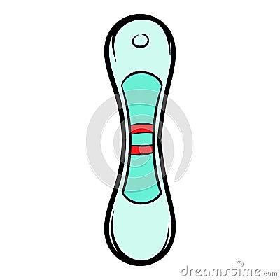 Positive pregnancy test icon, icon cartoon Vector Illustration