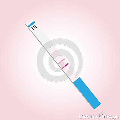 Positive pregnancy test Vector Illustration