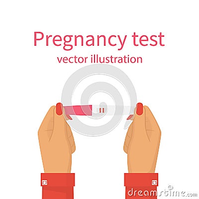 Positive pregnancy test Vector Illustration