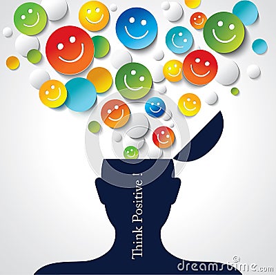 Positive thinking. Vector Illustration