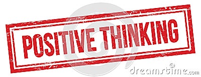 POSITIVE THINKING text on red grungy vintage stamp Stock Photo