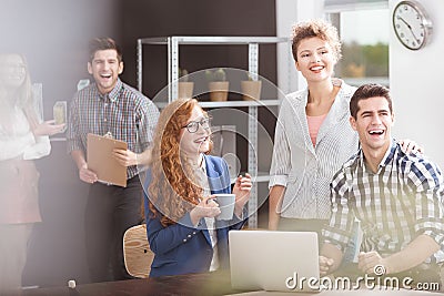 Positive work environment Stock Photo