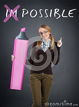 Positive young girl Stock Photo