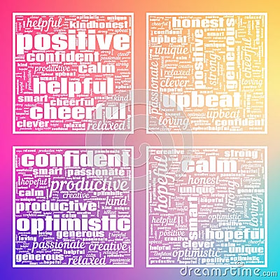 Positivity Hope Success Text Illustration Background Abstract Stock Photo