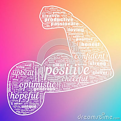 Positivity Hope Success Text Illustration Background Abstract Stock Photo