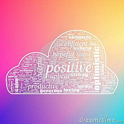 Positivity Hope Success Text Illustration Background Abstract Stock Photo