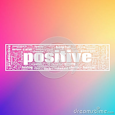 Positivity Hope Success Text Illustration Background Abstract Stock Photo