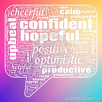 Positivity Hope Success Text Illustration Background Abstract Stock Photo