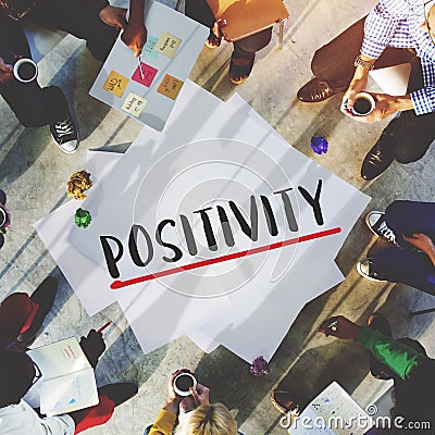 Positivity Mindset Thinking Wellness Concept Stock Photo