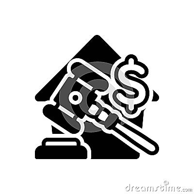 Black solid icon for Possession, rights and justice Vector Illustration