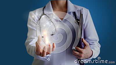 Possibilities of mind in the medicine. Stock Photo