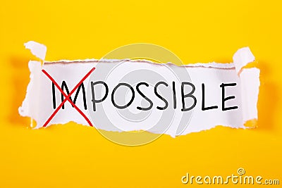 Possible, Motivational Words Quotes Concept Stock Photo