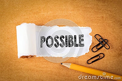 Possible. Success, challenge, opportunity and career concept Stock Photo