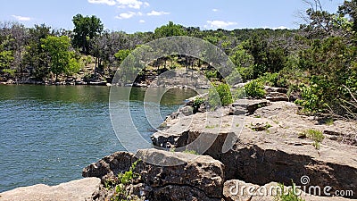 View One of Lake Cove at Possum Kingdom State Park Stock Photo