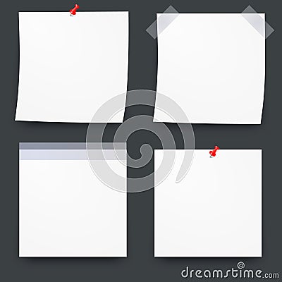 Post blank sticky paper sheet vector Vector Illustration