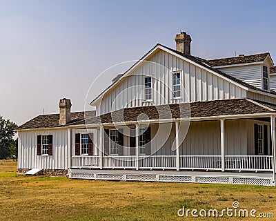 Post Commander's quarters at Ft. Laramie Stock Photo