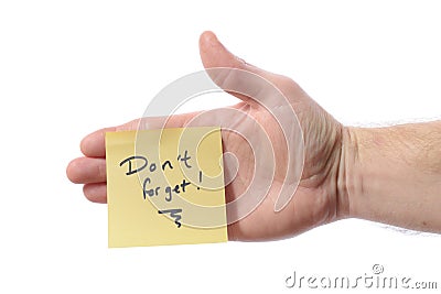 Post it dont forget Stock Photo