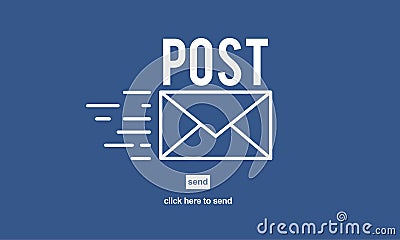 Post Mail Correspondence Online Message Communication Concept Stock Photo