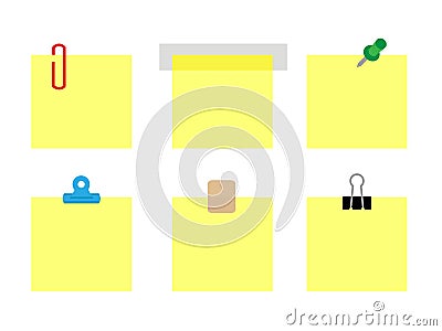 Post-it Notes Vector Illustration