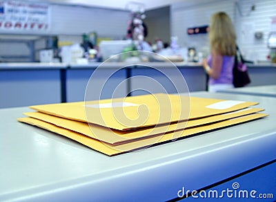 At the Post office Stock Photo