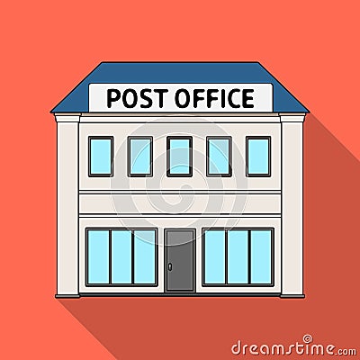 Post office.Mail and postman single icon in flat style vector symbol stock illustration web. Vector Illustration